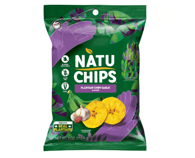 NatuChips Gluten Free Garlic Flavored Plantain Chips