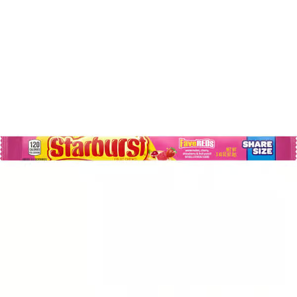 Starburst FaveReds Fruit Chews Candy Share Size