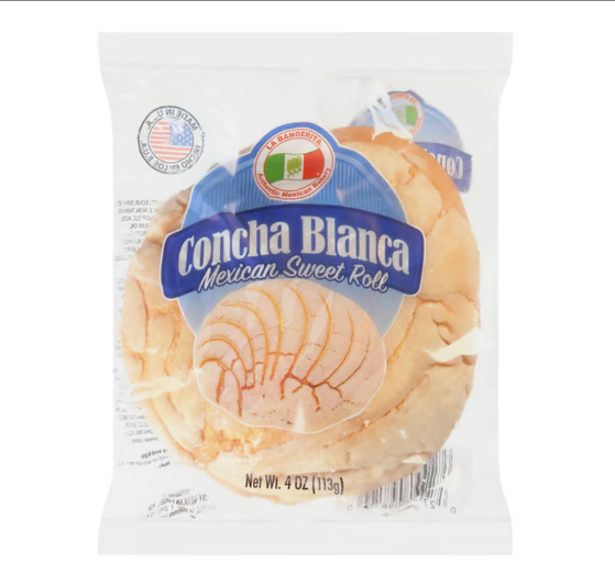 La Banderita Concha Blanca Mexican Sweet Roll