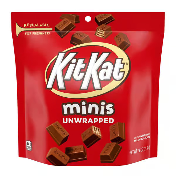 Kit Kat Minis Unwrapped Milk Chocolate Wafer Candy Bars