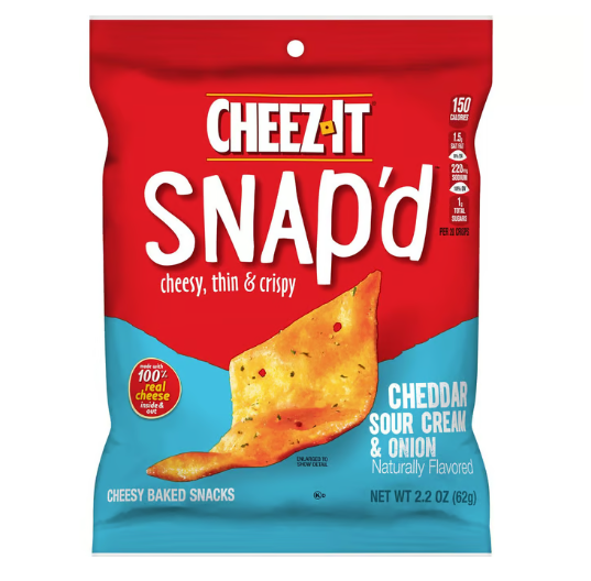 Cheez-It Snap'd Thin Cheddar Sour Cream & Onion Cracker Chips