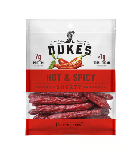 Duke's Meats Gluten Free Smoked Hot & Spicy Shorty Sausages