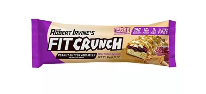 Fit Crunch Peanut Butter & Jelly Whey Protein Baked Bar