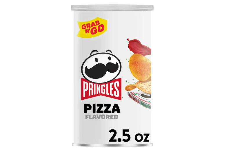 Pringles Grab N' Go Pizza Flavor Potato Crisps Chips Canister