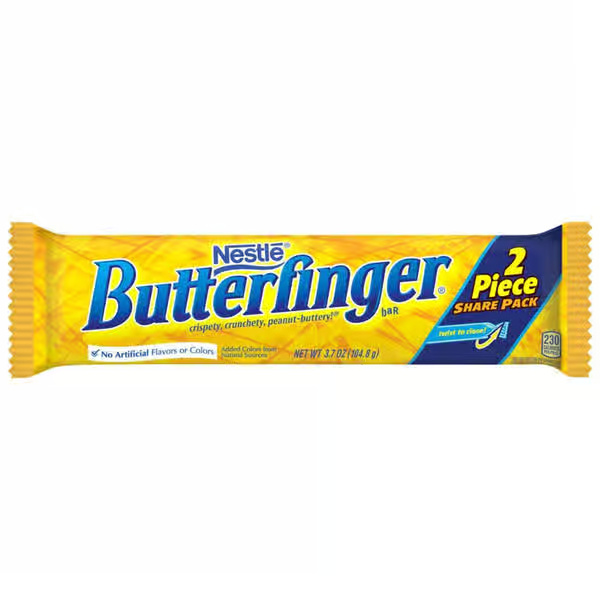 Nestle Butterfinger 2 Piece Share Pack Chocolate Candy Bar