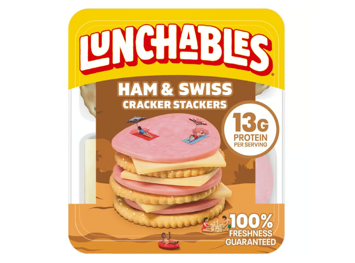 Lunchables Ham & Swiss Cracker Stackers Tray