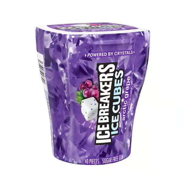 Ice Breakers Ice Cubes Sugar Free Arctic Grape Gum