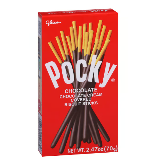 Glico Pocky Chocolate Cream Covered Biscuit Sticks Cookie Box