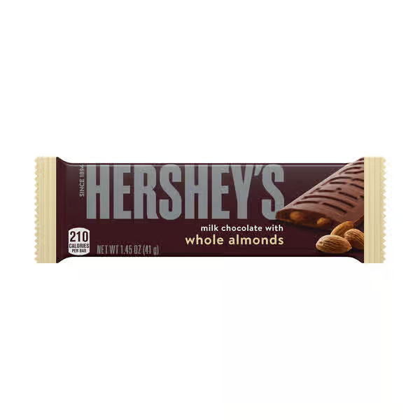 Hershey's Milk Chocolate Bar with Whole Almonds
