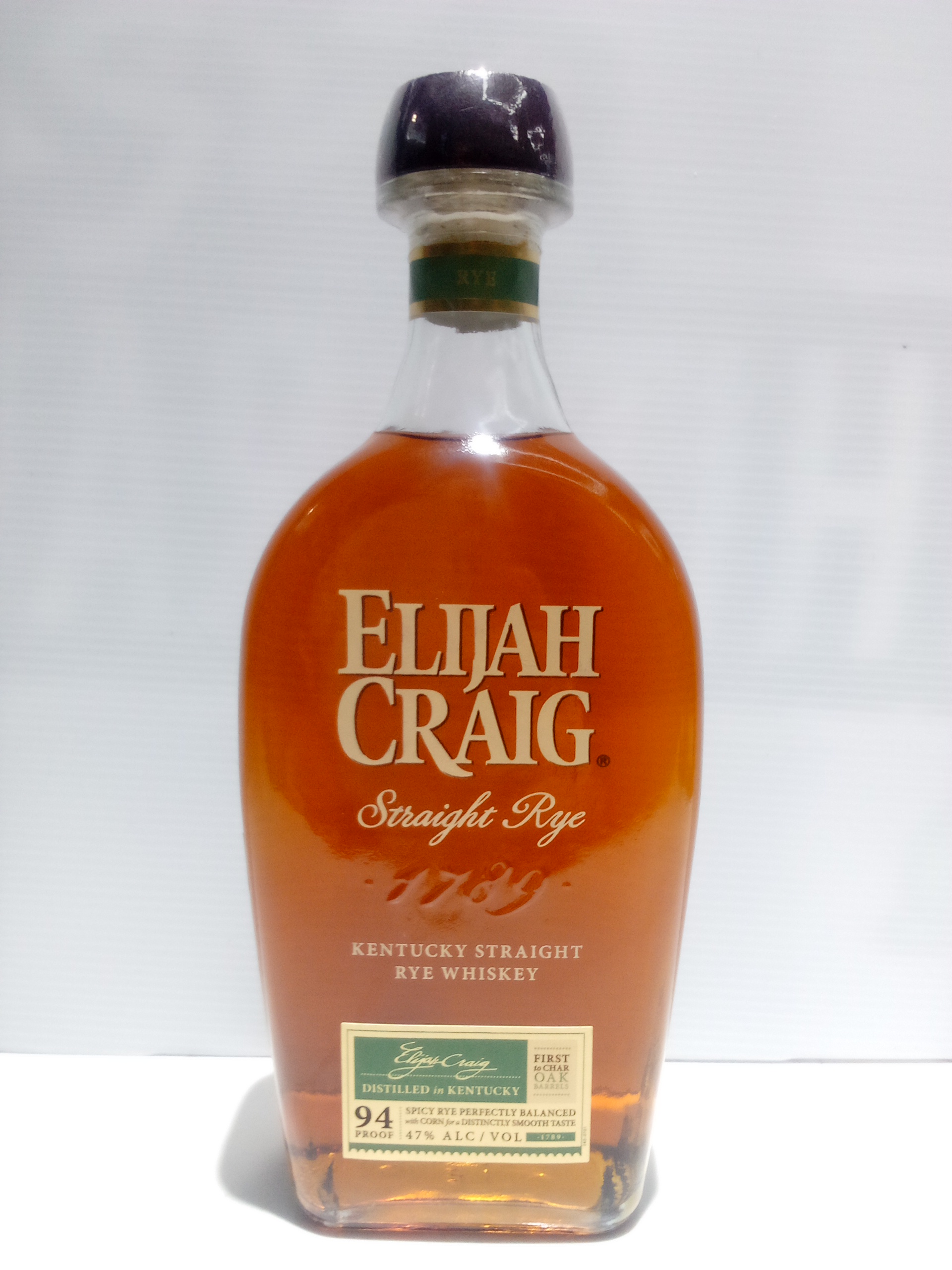 Elijah Craig Straight Rye 750ML