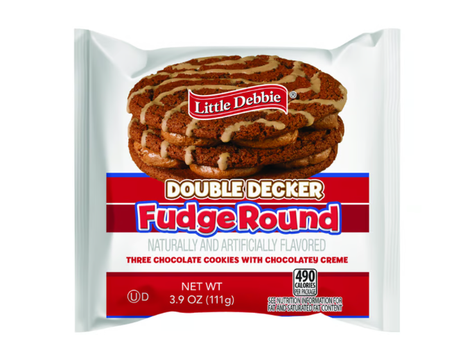 Little Debbie Double Decker Fudge Round Snack Cake