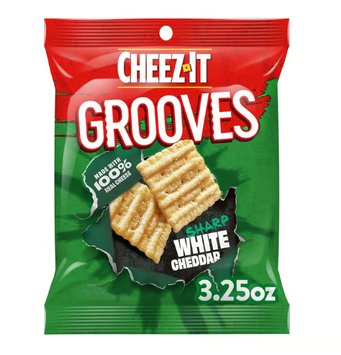 Cheez-It Groovers Baked Sharp White Cheddar Cheese Snack Crackers