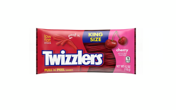 Twizzlers Pull 'N' Peel Low Fat Cherry Chewy Candy King Size