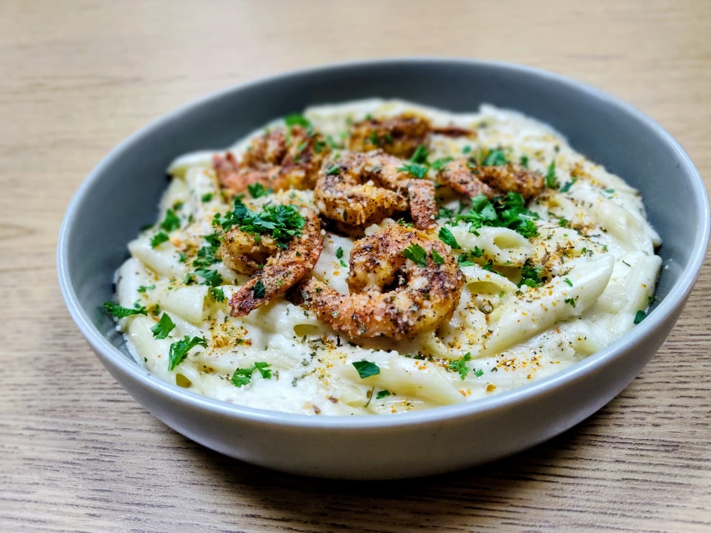 Blackened Shrimp Alfredo (Lunch)