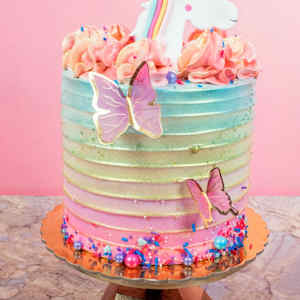 6" Unicorn Theme Cake