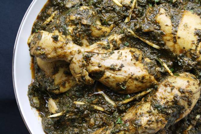 Palak Chicken (Spinach and Chicken) Lunch
