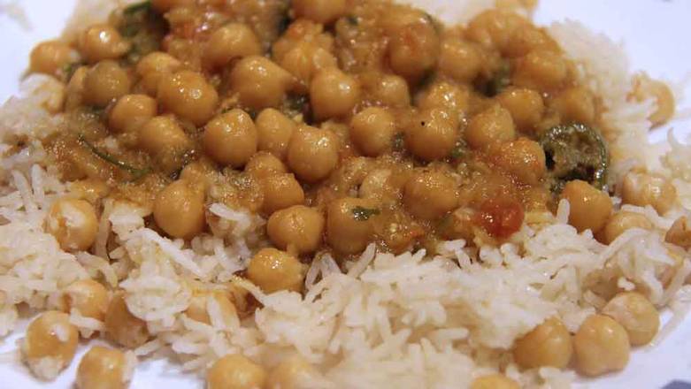 Chick Peas over Rice