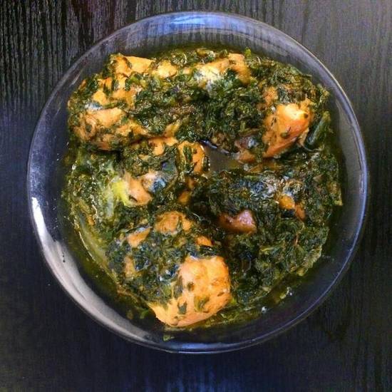 Spinach Chicken (Palk Chicken)