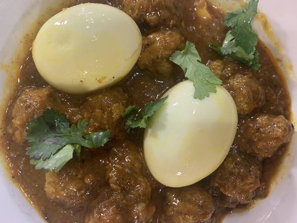Lamb Curry Chicken Meatballs and Eggs (Kofta Anda)