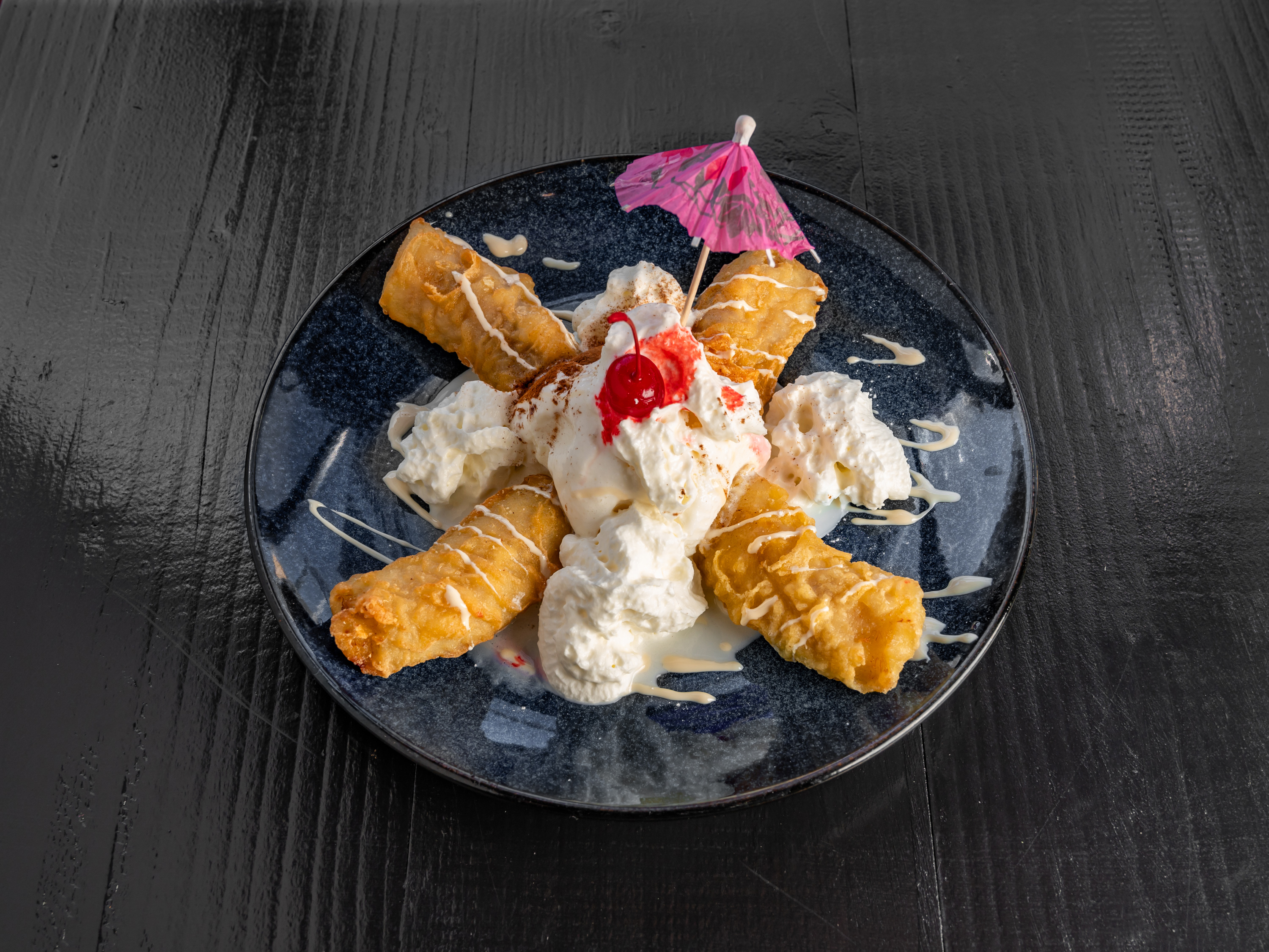 Banana Tempura with Vanilla Ice Cream