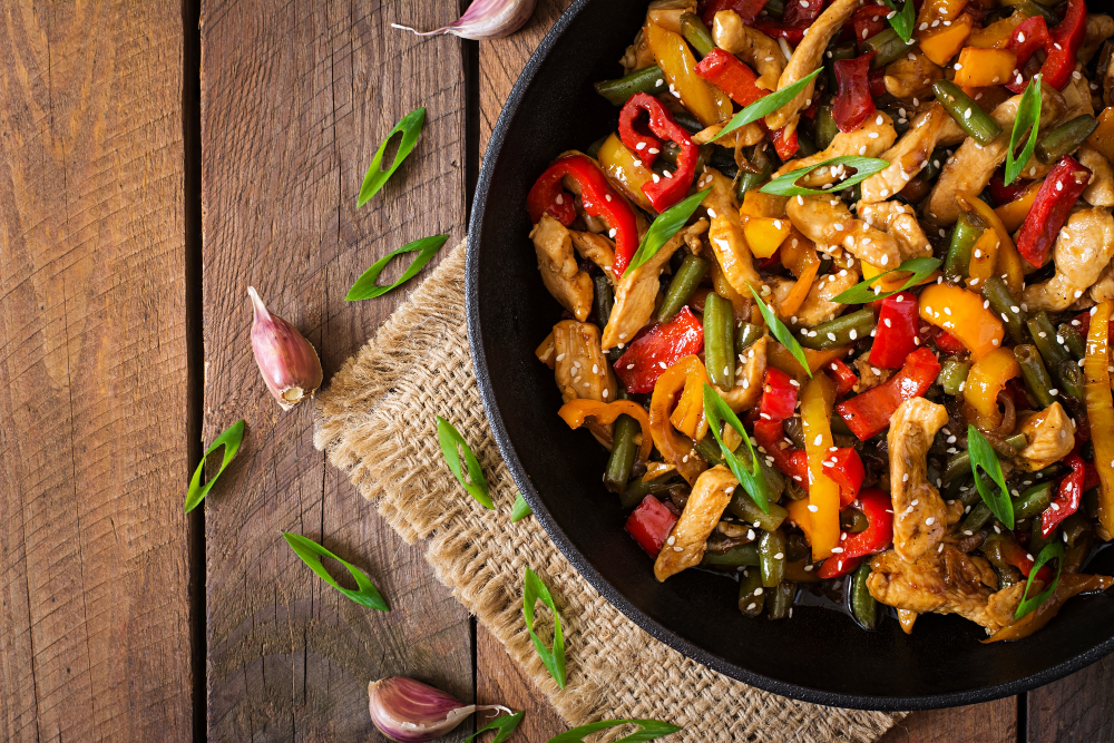 Chicken with Black Bean Sauce/ Pollo con Salsa de Frijoles Negros