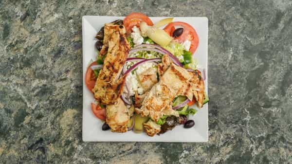 Spartan Greek Salad with Grilled Chicken