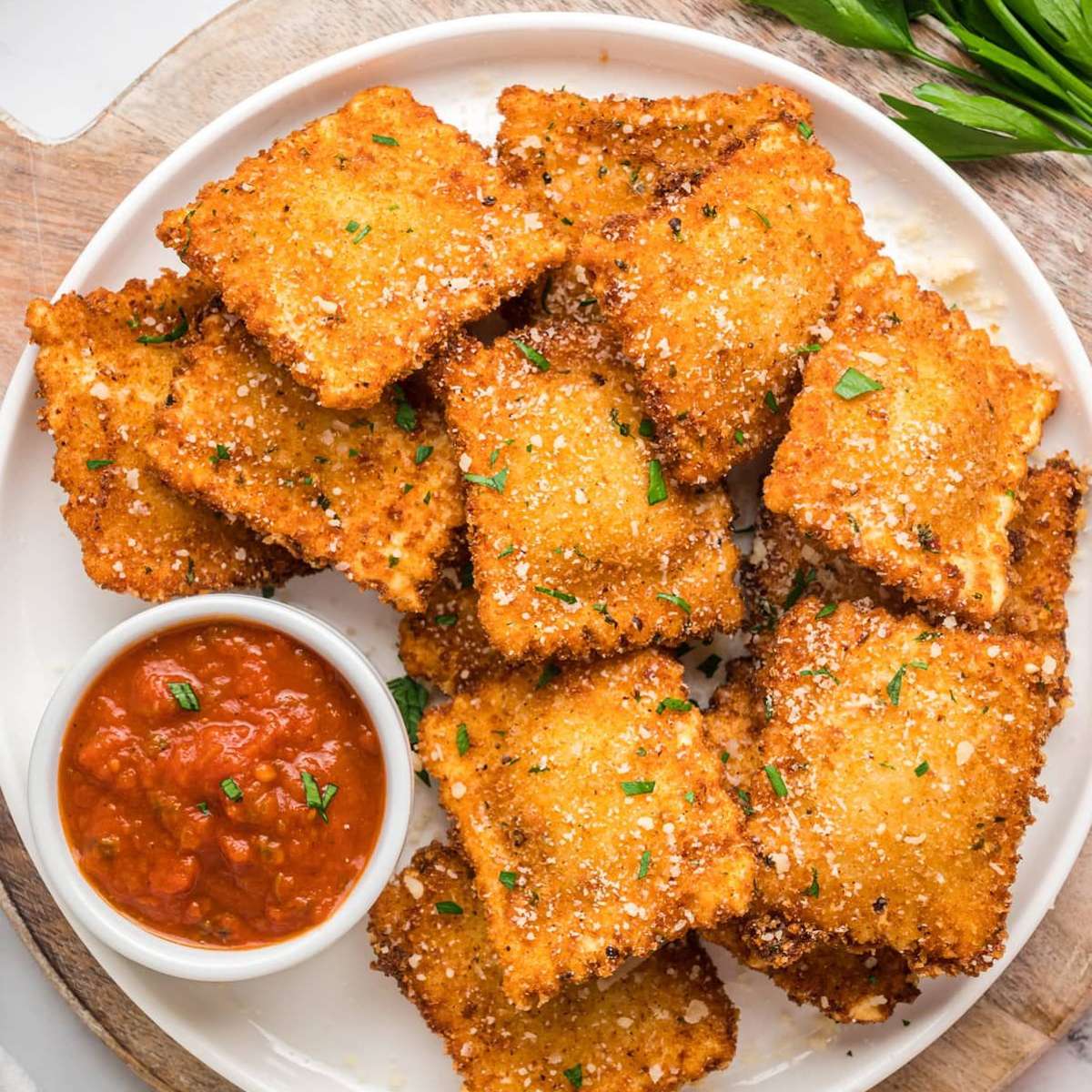 Fried Ravioli Alla Panna